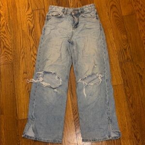 Light Blue Distressed Women's Jeans